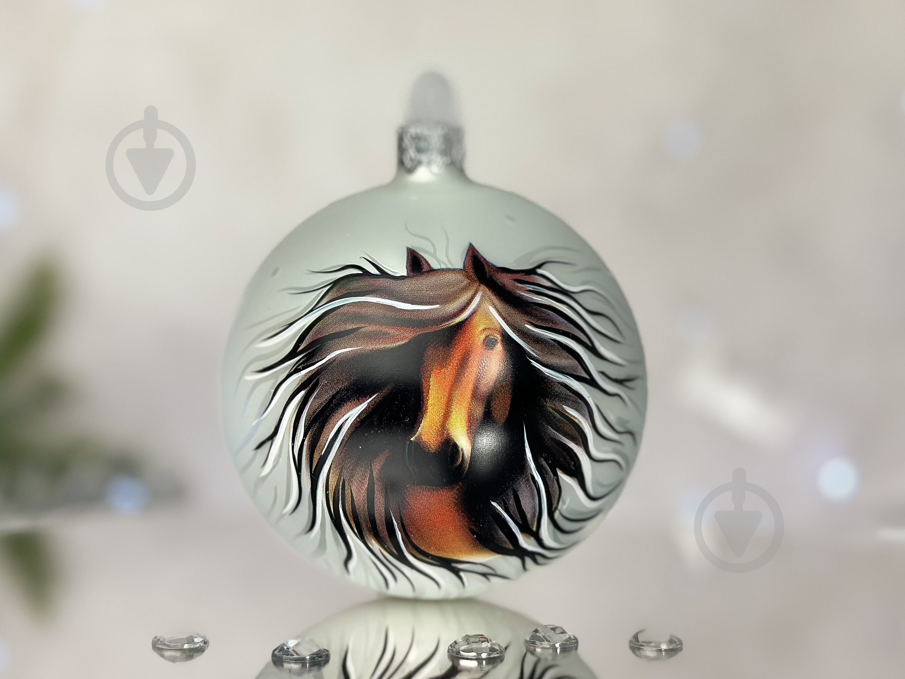 Куля ялинкова Символ 2026 Стрімкий кінь d 85 мм білий 4820001180541 - фото 1 Куля ялинкова Символ 2026 Стрімкий кінь d 85 мм білий 4820001180541 - фото 1