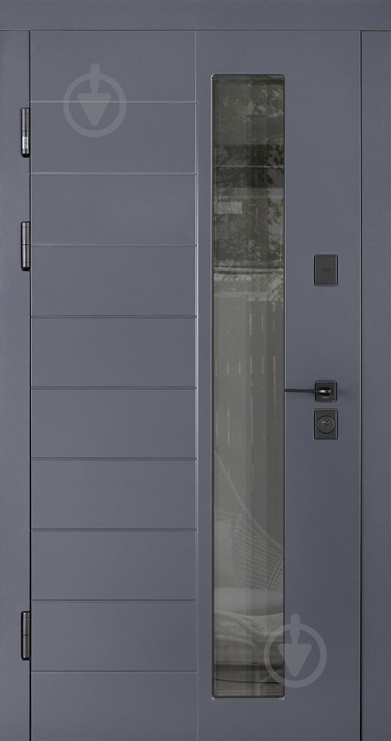 Дверь входная Abwehr MG3 (529+529)(Vв)(ВСМс)(СПЗ)096Л(7016n)+(Б) NEW RAL 7016 / белая текстура 2050x960 мм левая - фото 2