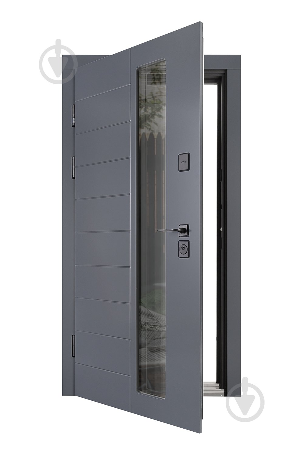 Дверь входная Abwehr MG3 (529+529)(Vв)(ВСМс)(СПЗ)096Л(7016n)+(Б) NEW RAL 7016 / белая текстура 2050x960 мм левая - фото 4