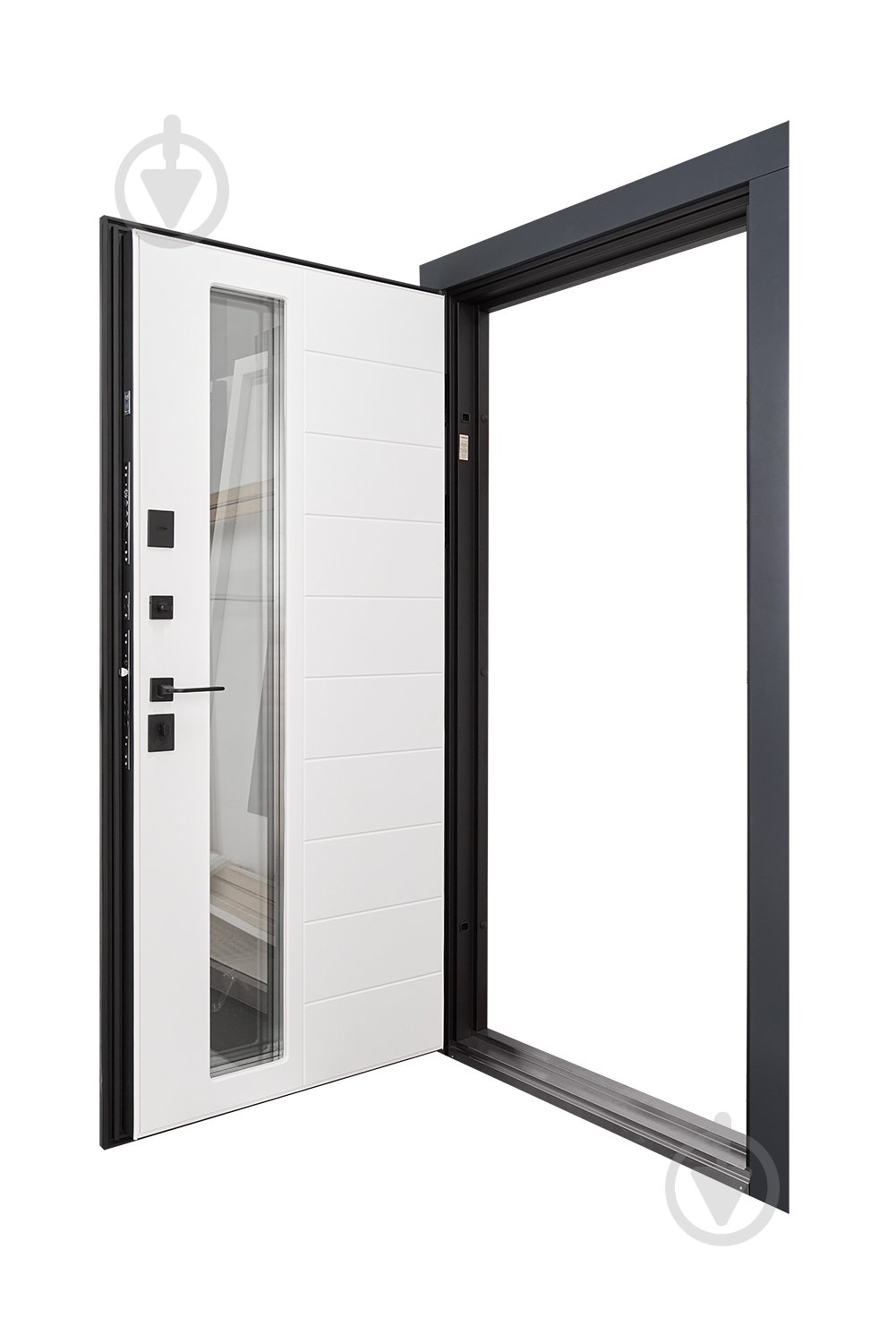 Дверь входная Abwehr MG3 (529+529)(Vв)(ВСМс)(СПЗ)096Л(7016n)+(Б) NEW RAL 7016 / белая текстура 2050x960 мм левая - фото 7