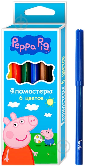 Фломастеры Свинка Пеппа 6 шт. 120275 Перо - фото 1 Фломастеры Свинка Пеппа 6 шт. 120275 Перо - фото 1
