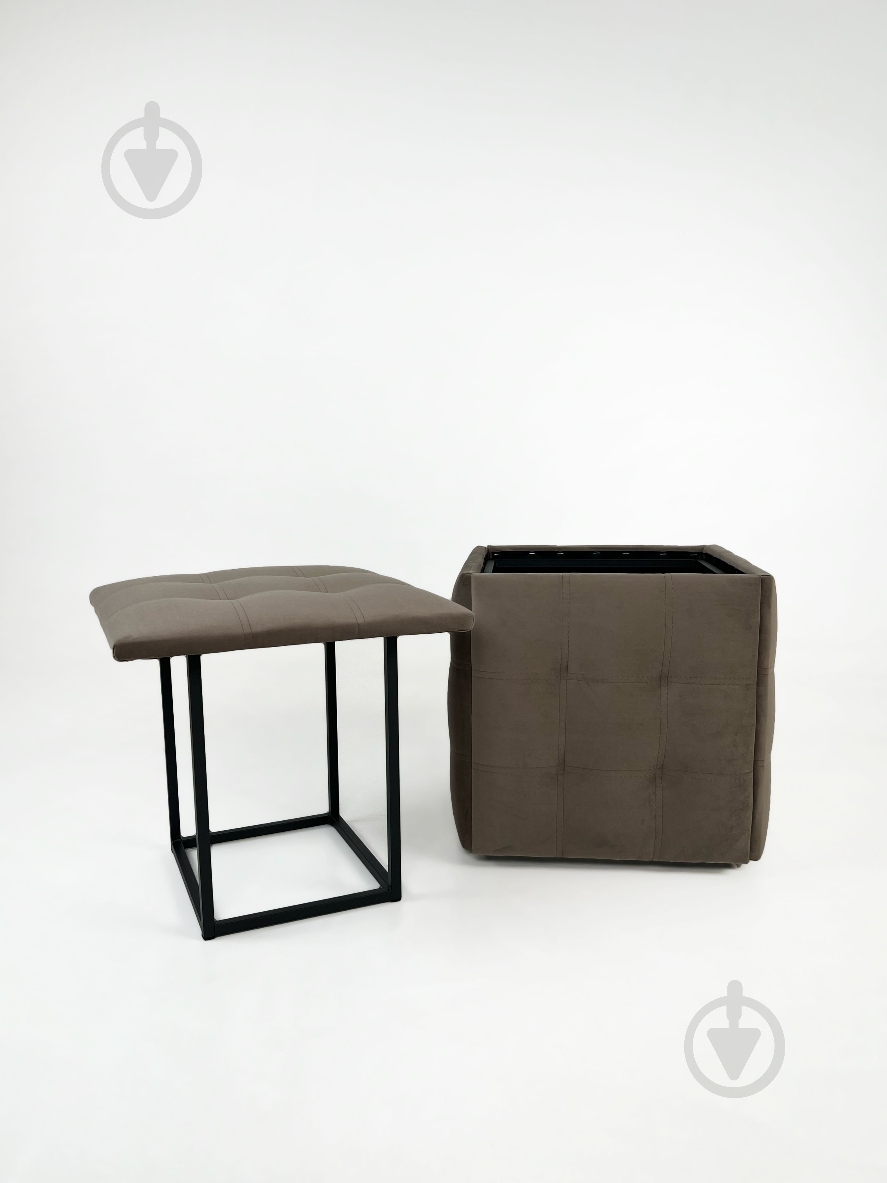 Пуф-трансформер TWINSANN 540х540 мм бежевый/черный (7) - фото 3