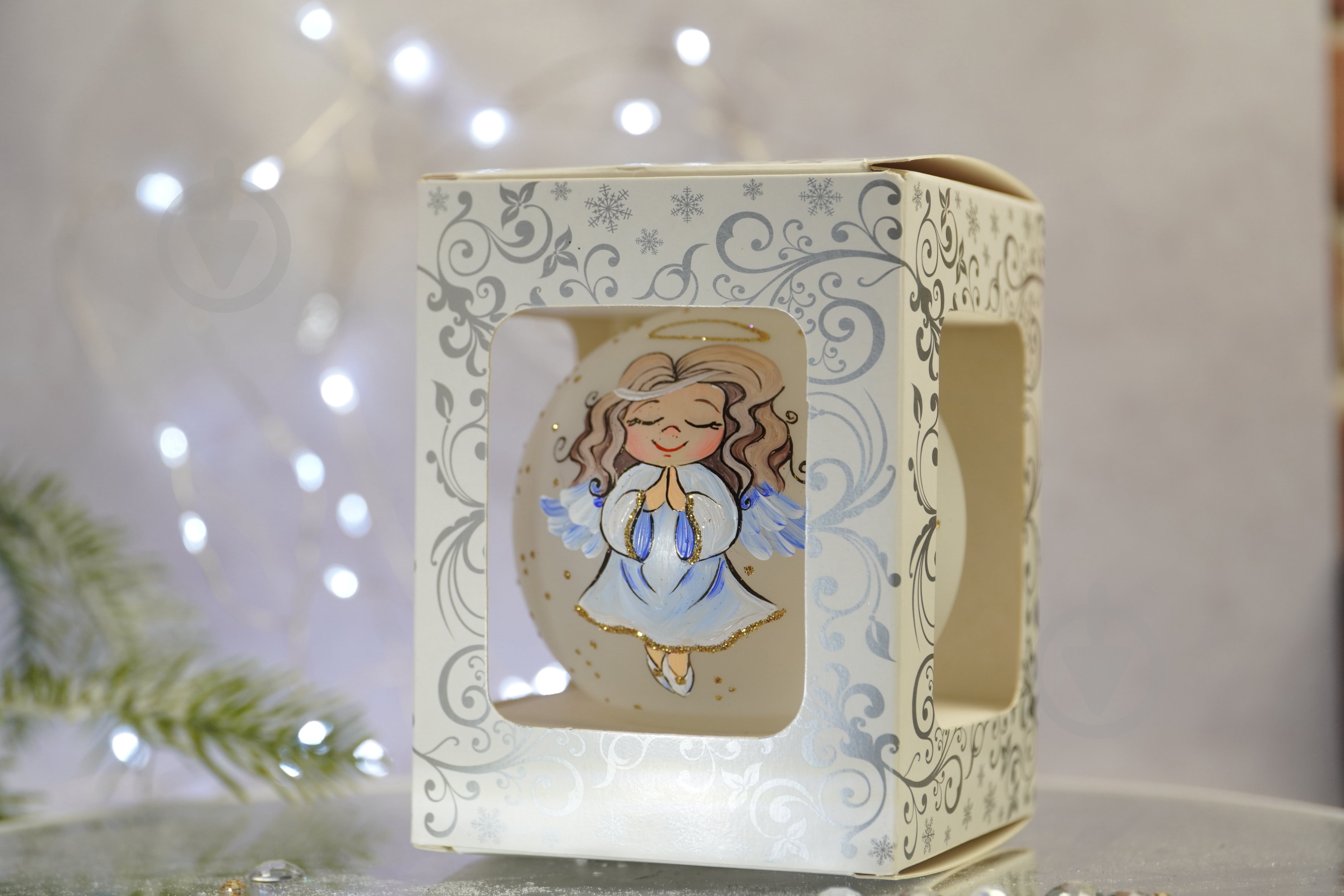 Куля ялинкова Ангелики-діти "Розумниця" d 85 мм білий 4820001112542 - фото 4 Куля ялинкова Ангелики-діти "Розумниця" d 85 мм білий 4820001112542 - фото 4