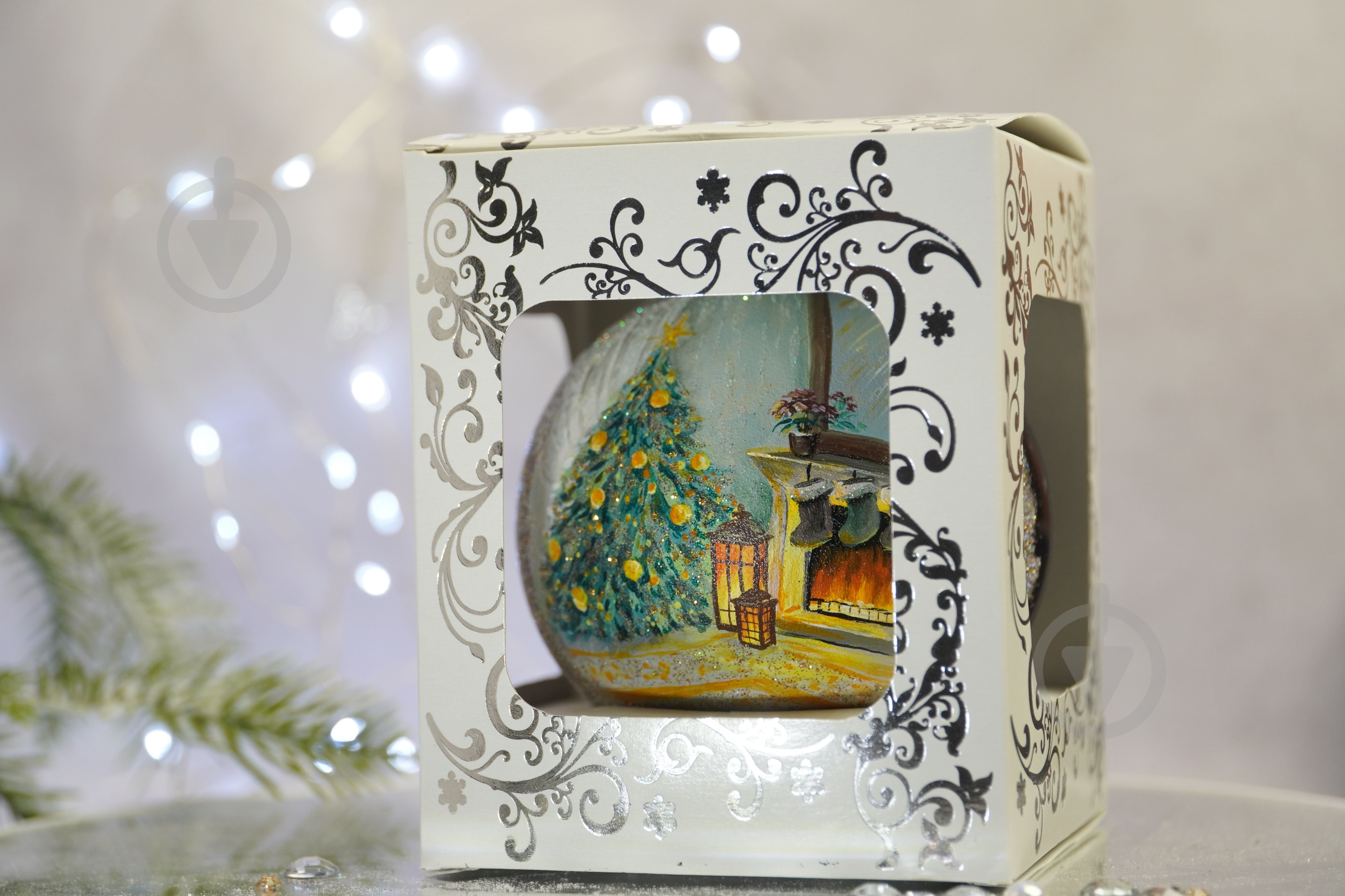 Куля ялинкова Новорічний камін d 100 мм чорний 4820001112573 - фото 4 Куля ялинкова Новорічний камін d 100 мм чорний 4820001112573 - фото 4