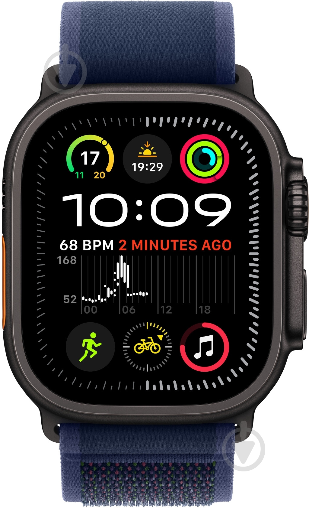 Ремінець Apple 49mm Blue Trail Loop - S/M - Black Titanium Finish (MYQ73ZM/A) - фото 3