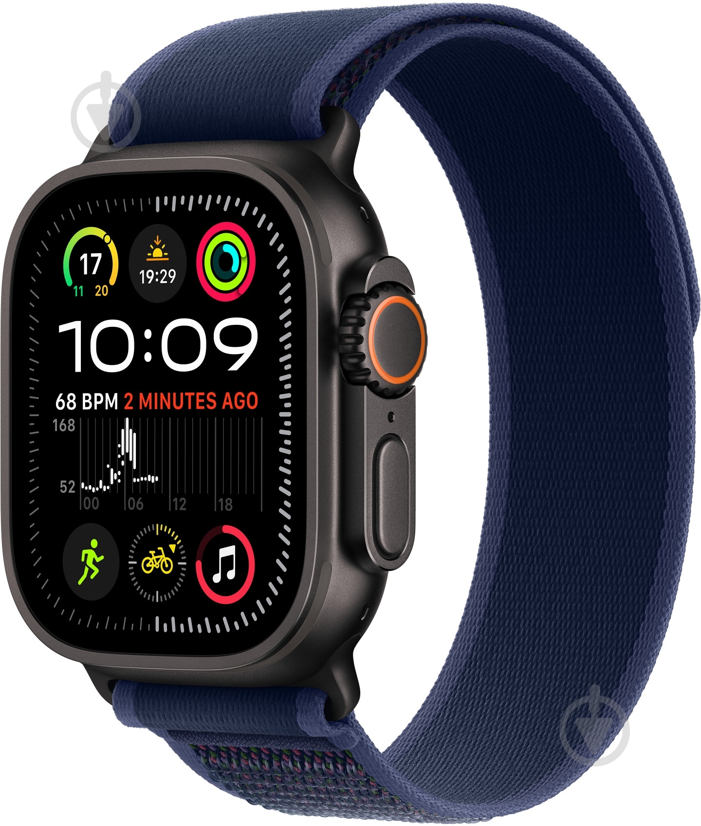Ремінець Apple 49mm Blue Trail Loop - S/M - Black Titanium Finish (MYQ73ZM/A) - фото 2