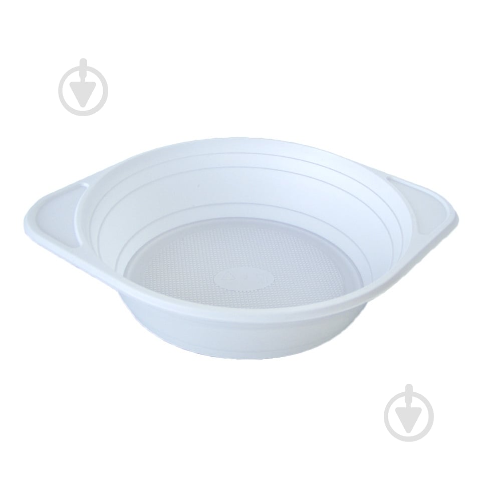 Тарелка одноразовая из полистирола Пластимир 500 мл 100 шт. - фото 1