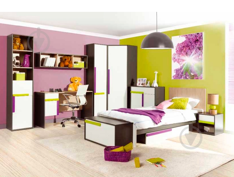 Стеллаж 1340x840x360 мм VMV Holding дуб сонома/белый/графит ДСП полки 6 шт. - фото 4