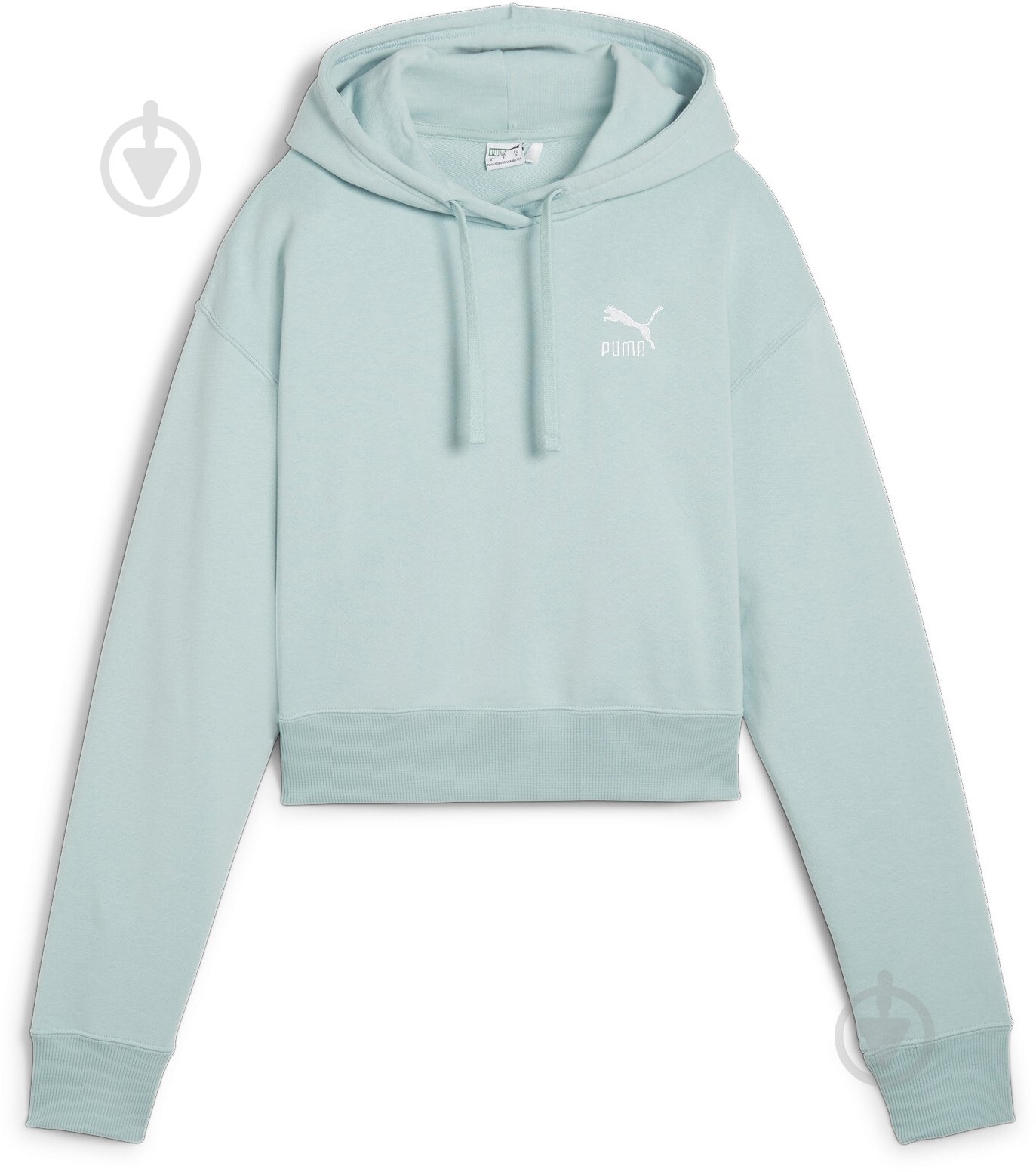 Джемпер Puma BETTER CLASSICS CROPPED HOODIE TR 62422922 р.L голубой - фото 1