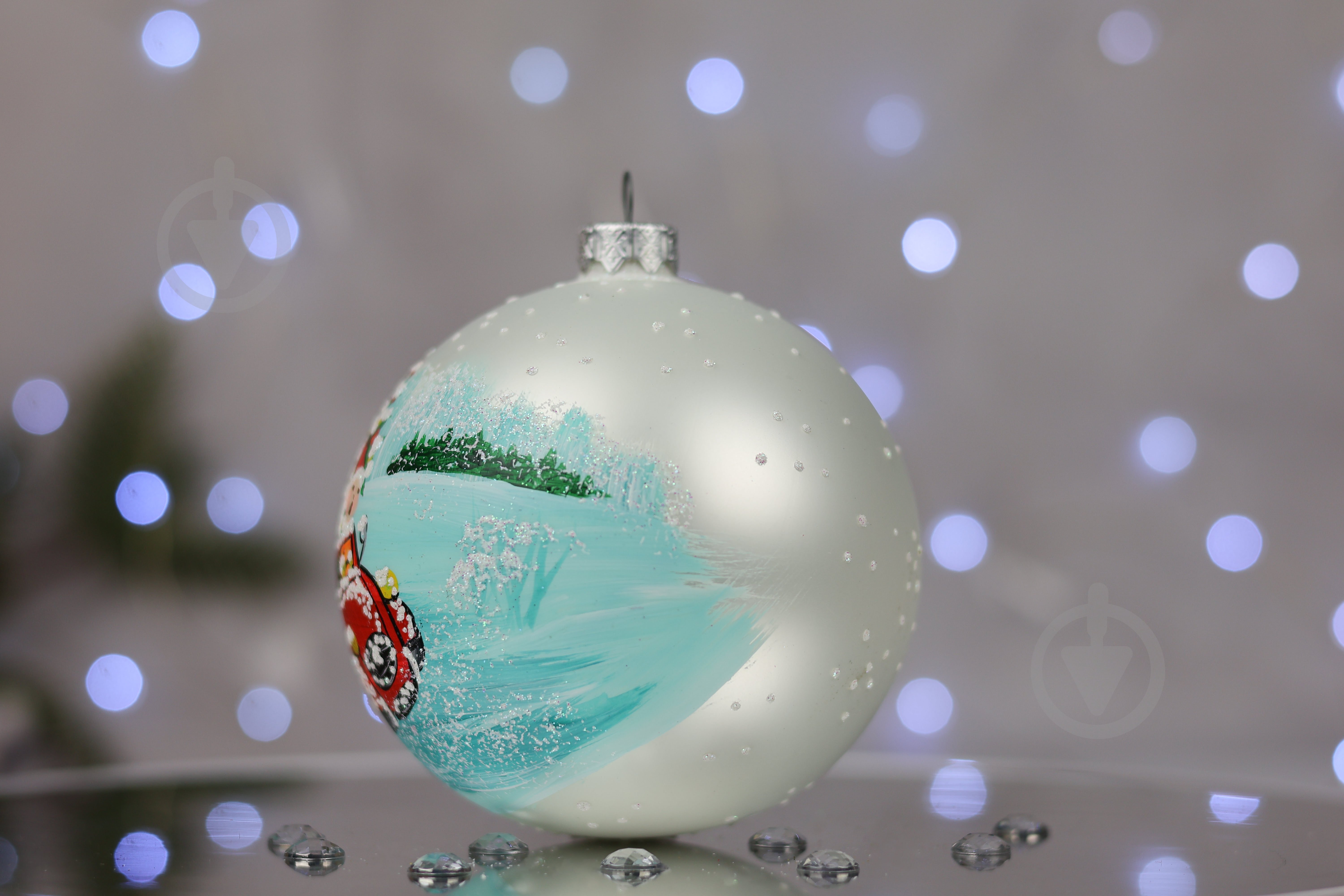 Шар елочный На встречу Новому году d 100 мм белый 4820001112740 - фото 2 Шар елочный На встречу Новому году d 100 мм белый 4820001112740 - фото 2