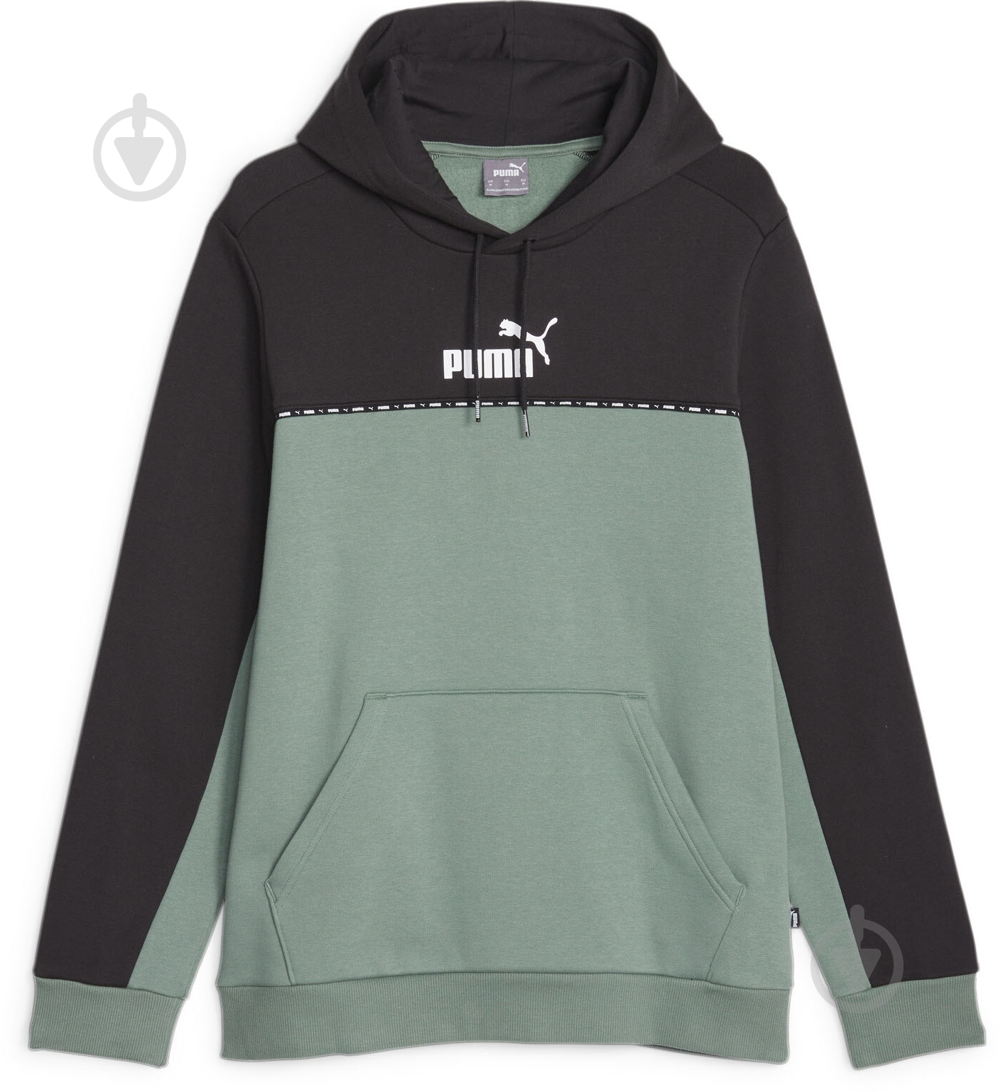 Джемпер Puma ESS BLOCK X TAPE HOODIE FL 67334244 р.XL зеленый - фото 1 Джемпер Puma ESS BLOCK X TAPE HOODIE FL 67334244 р.XL зеленый - фото 1
