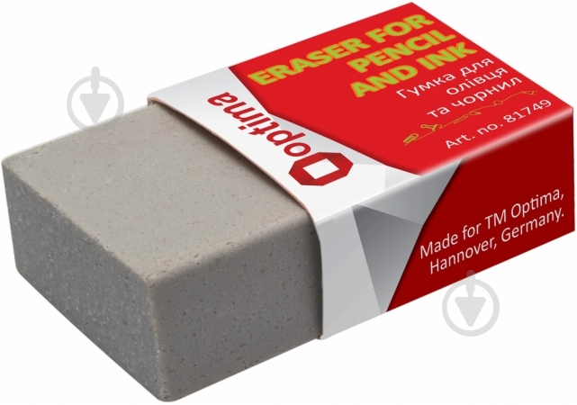 Ластик для карандашей и чернил (O81749) Optima - фото 1