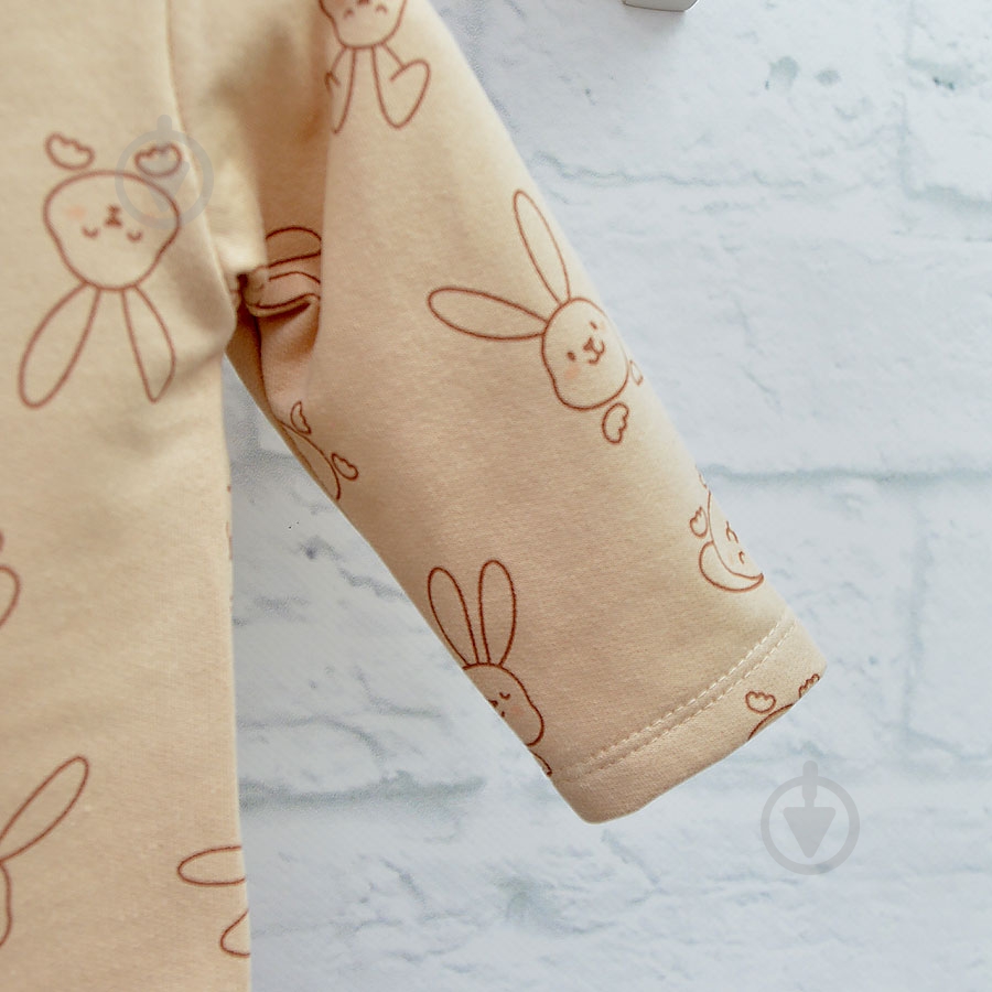 Боди унисекс Blanka Зайчик р.56-62 бежевый 110718 - фото 2
