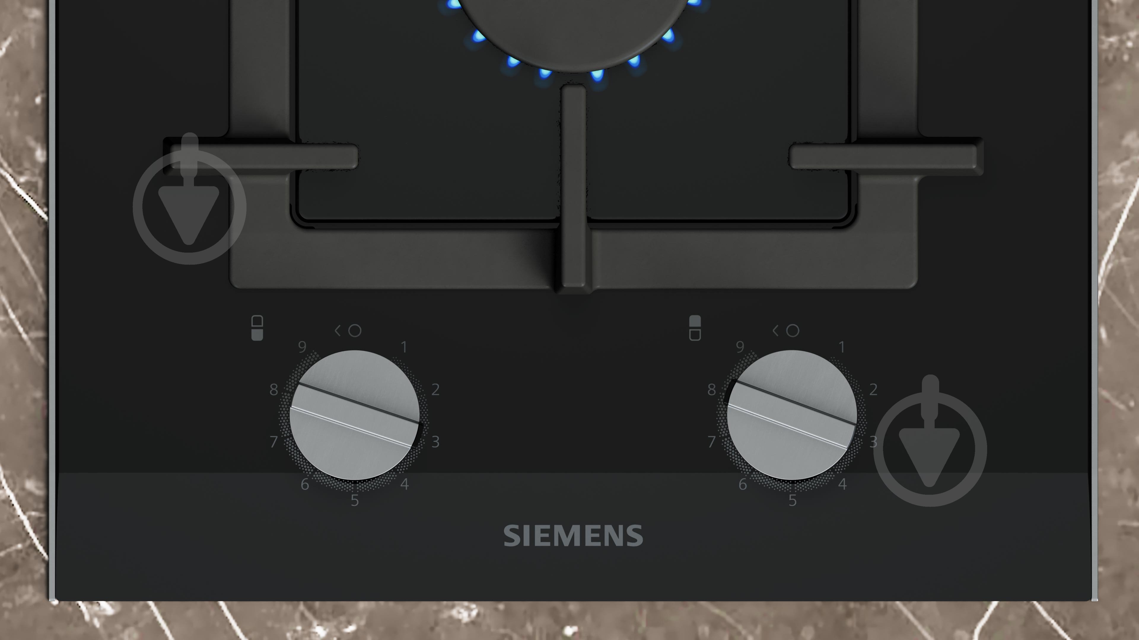 Варильна поверхня газова Siemens ER3A6BI40 - фото 2 Варильна поверхня газова Siemens ER3A6BI40 - фото 2