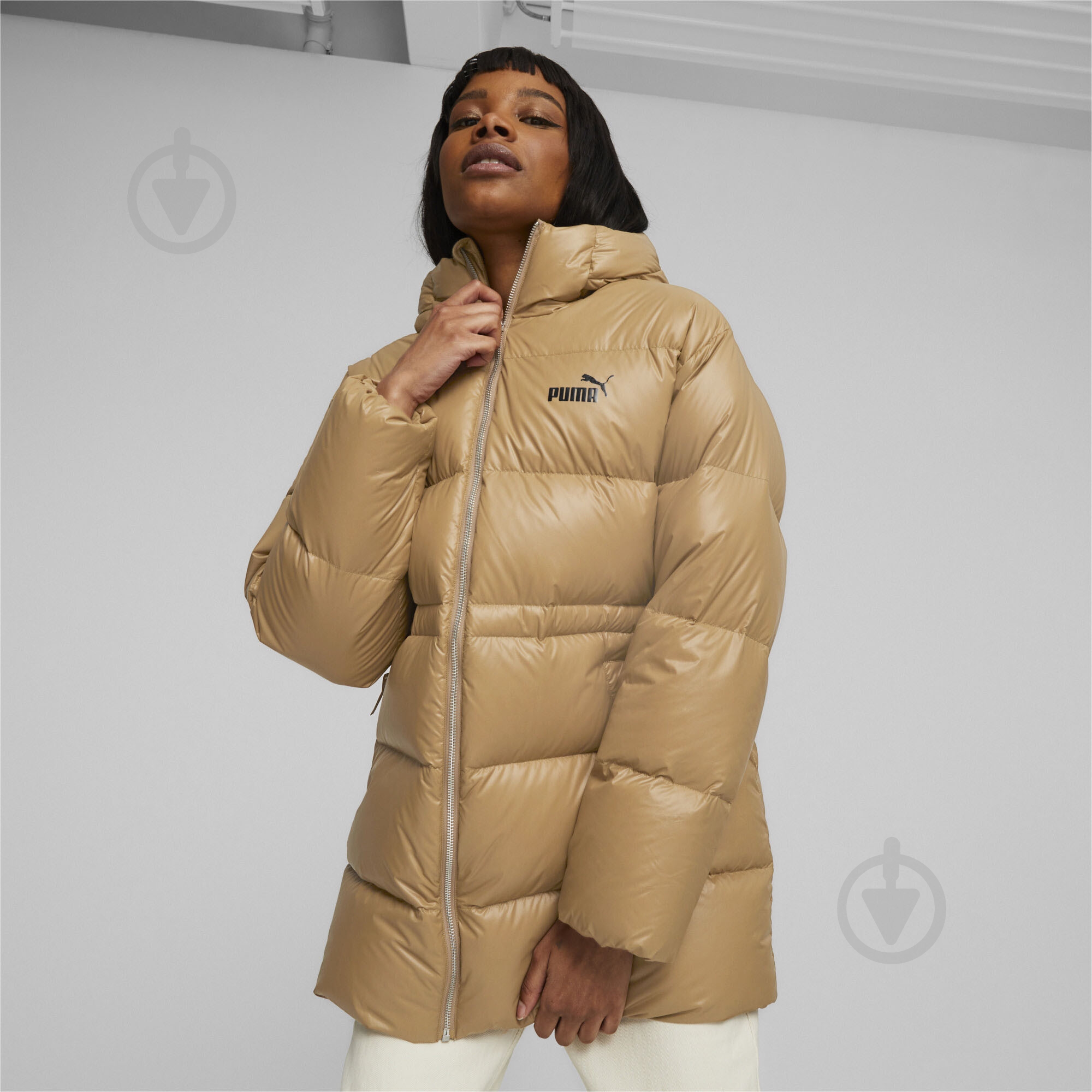 Куртка женская зимняя Puma STYLE HOODED DOWN JACKET 67536885 р.S коричневая - фото 3 Куртка женская зимняя Puma STYLE HOODED DOWN JACKET 67536885 р.S коричневая - фото 3