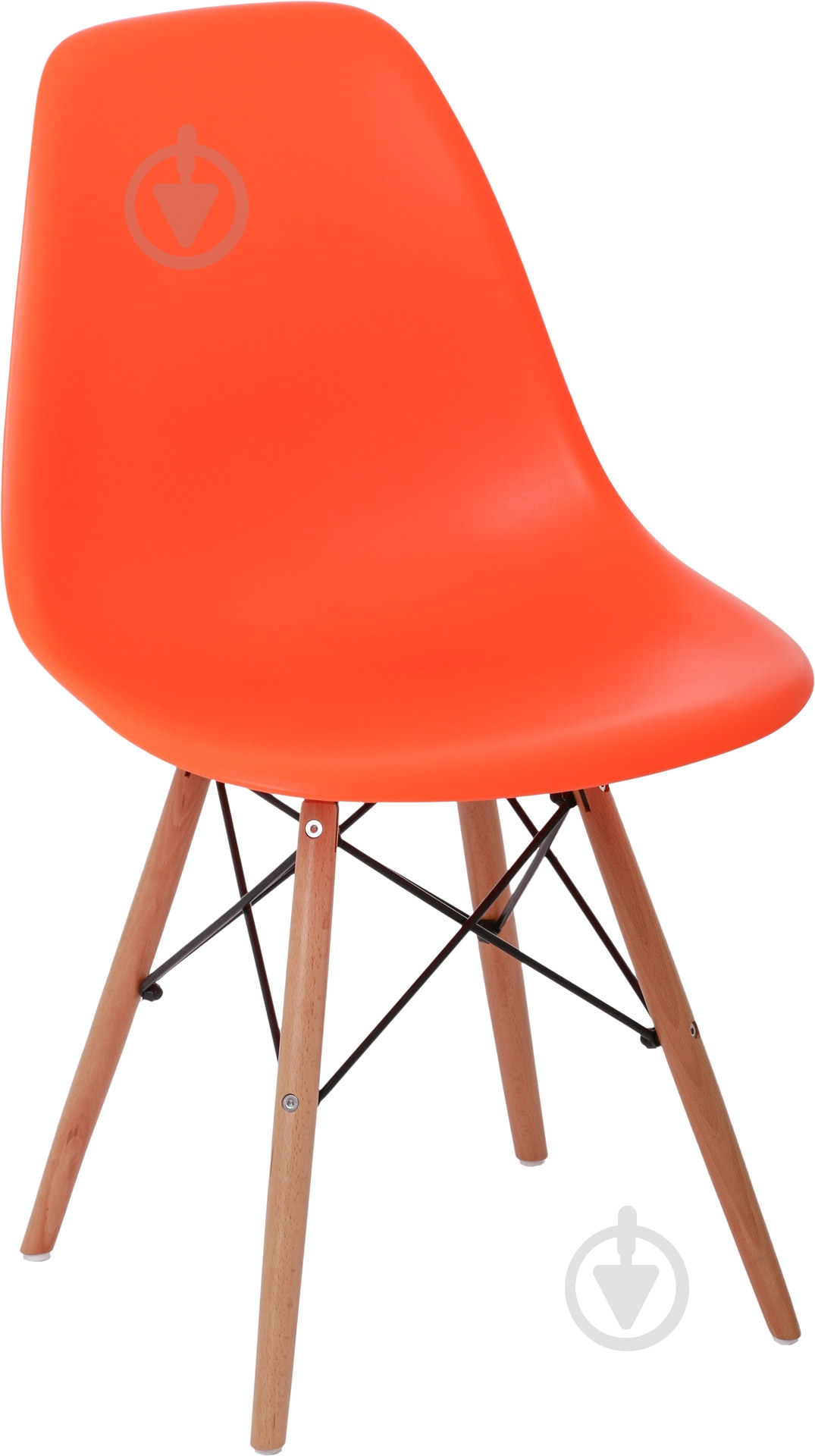 Стул обеденный АС-016W оранжевый бук/оранжевый - фото 1