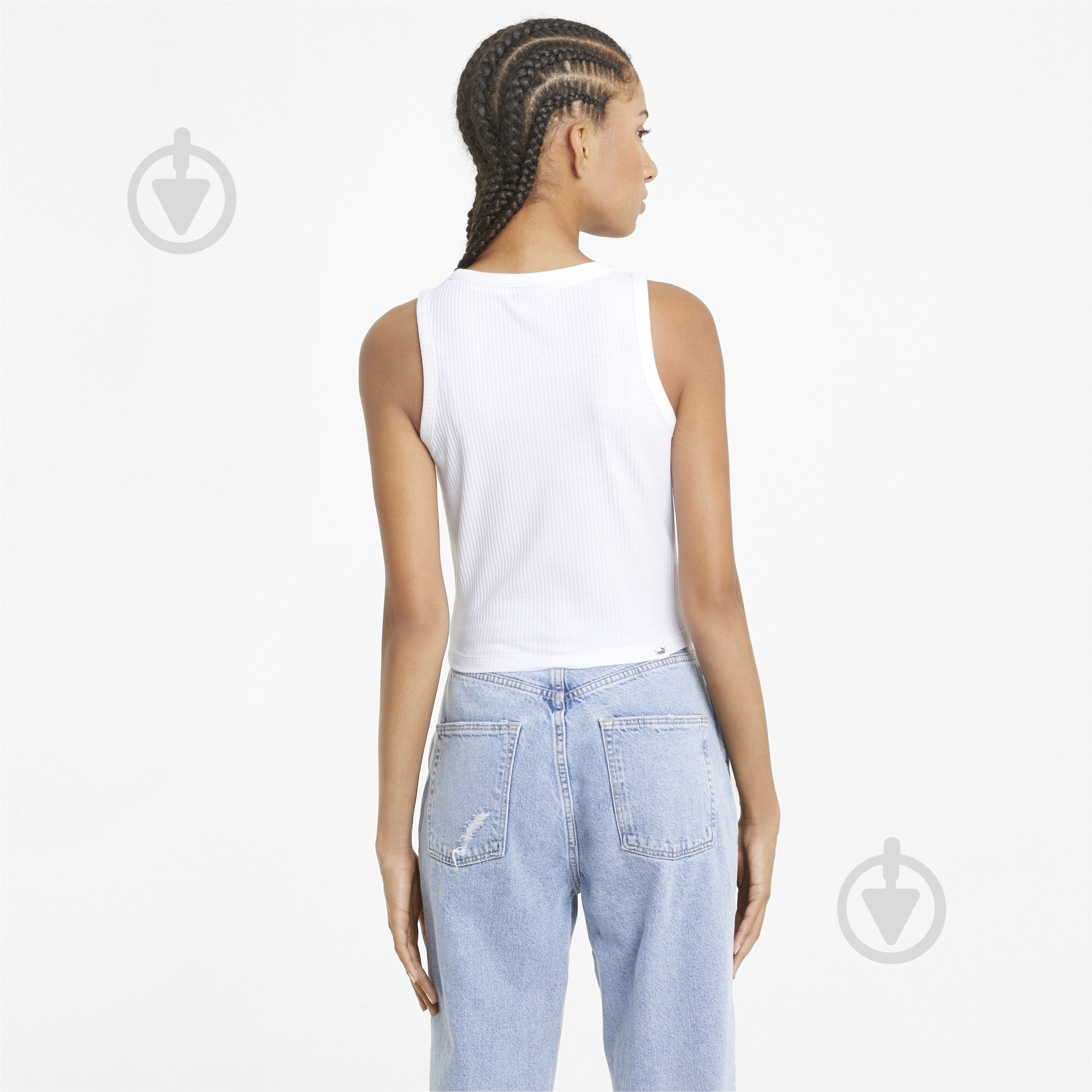 Майка Puma Modern Basics Ribbed Tank 58593102 р.L белый - фото 4