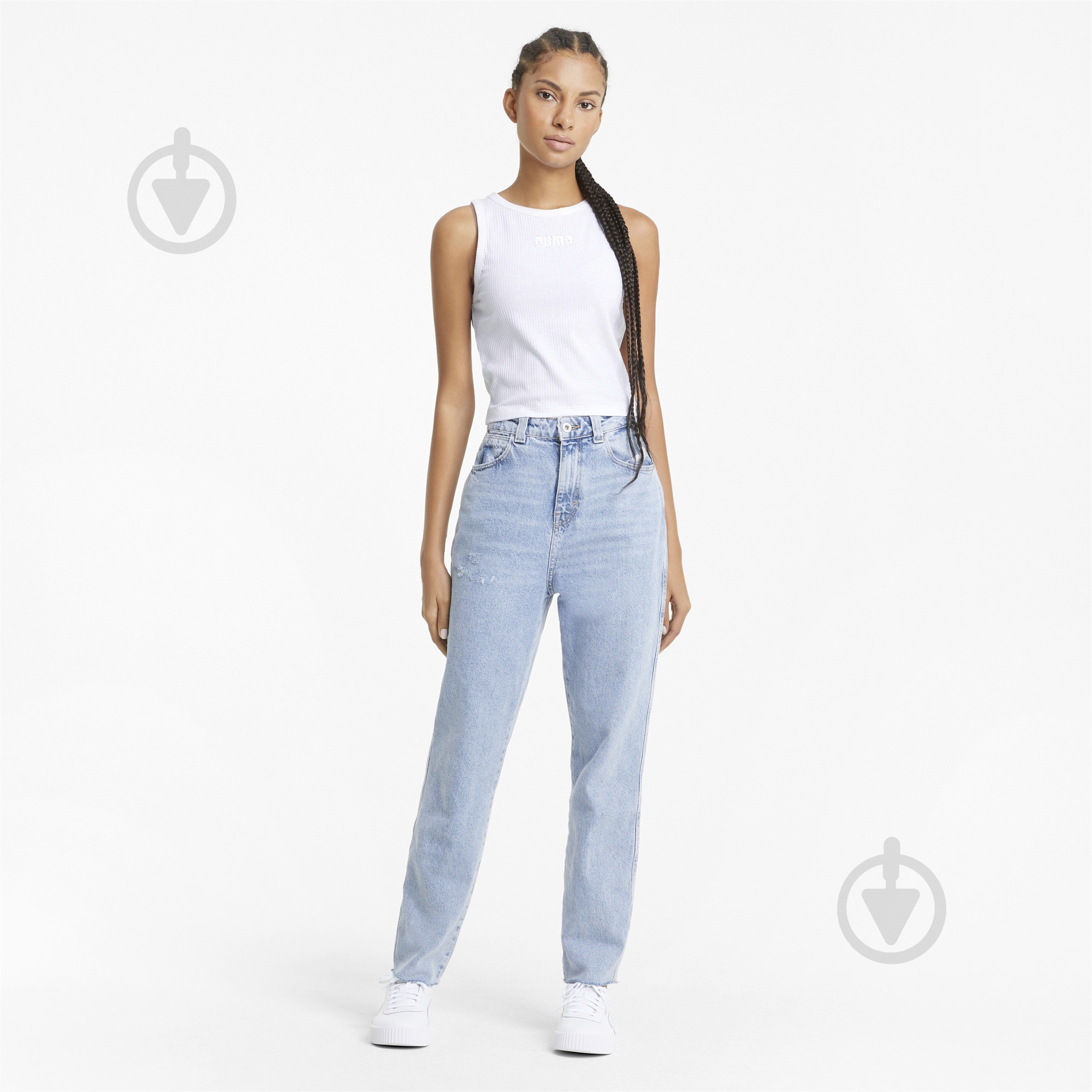 Майка Puma Modern Basics Ribbed Tank 58593102 р.L белый - фото 5