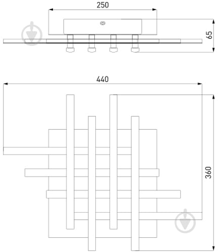 Люстра світлодіодна Strotskis Hi-Tech 48 Вт LED-модуль хром 90020/8 - фото 4
