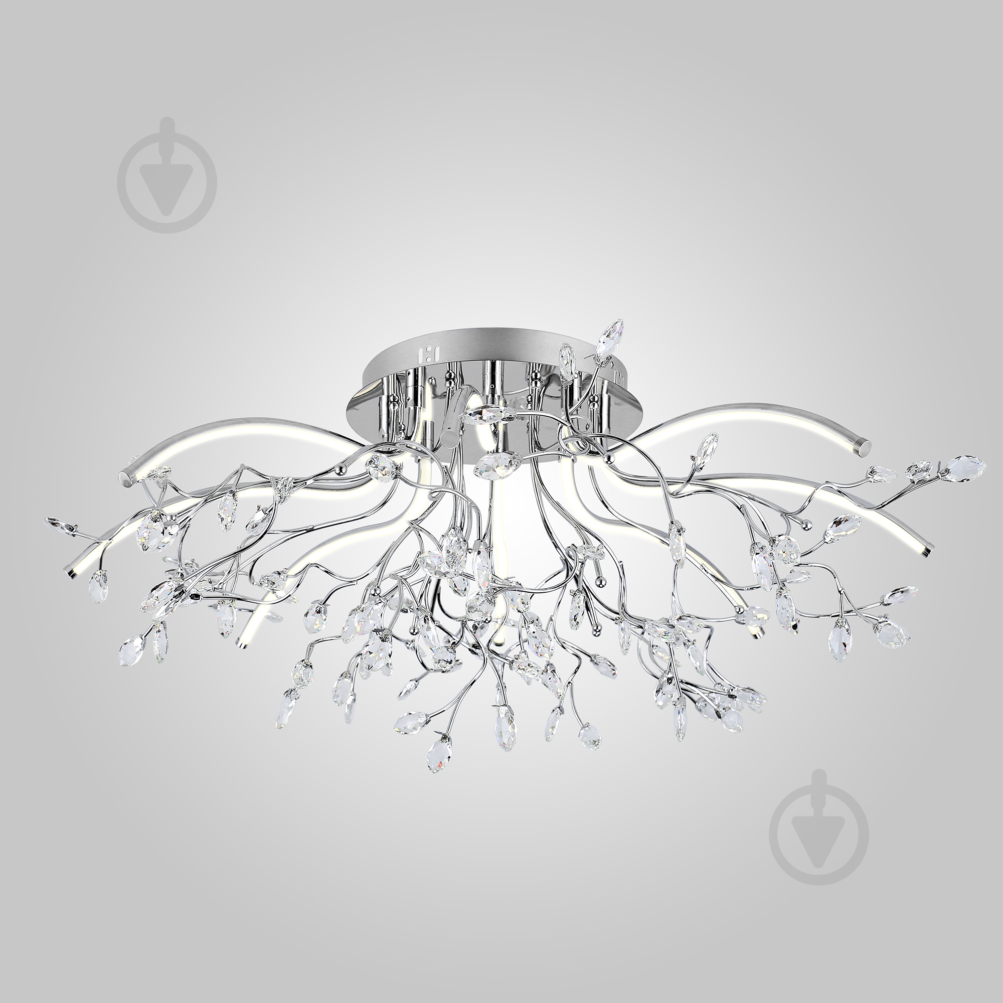 Люстра светодиодная Strotskis Claudia 60 Вт LED-модуль хром 90036/8 - фото 1