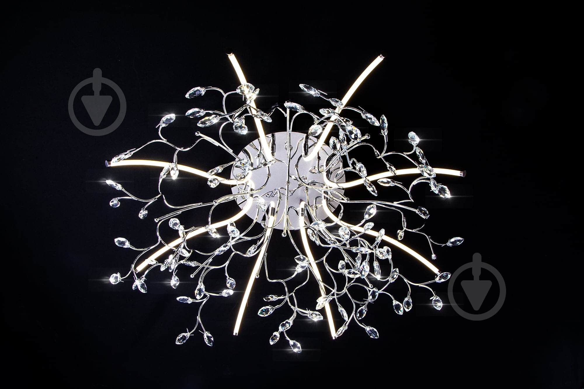 Люстра светодиодная Strotskis Claudia 60 Вт LED-модуль хром 90036/8 - фото 3