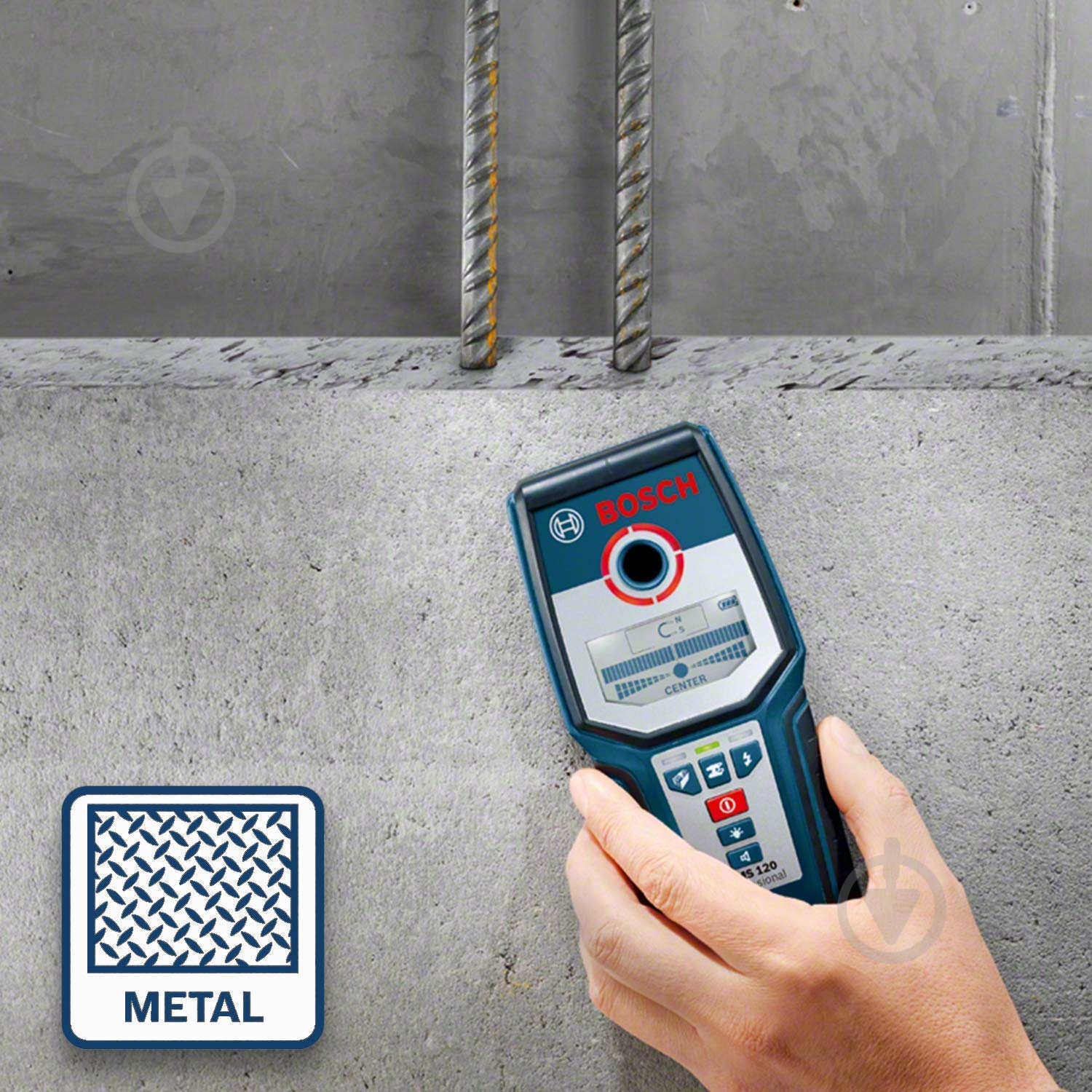 Детектор Bosch GMS 120 Professional + м'яч Adidas - фото 6