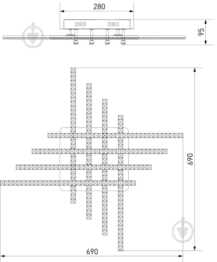 Люстра светодиодная Strotskis Vector 80 Вт LED-модуль хром 90041/8 - фото 5 Люстра светодиодная Strotskis Vector 80 Вт LED-модуль хром 90041/8 - фото 5