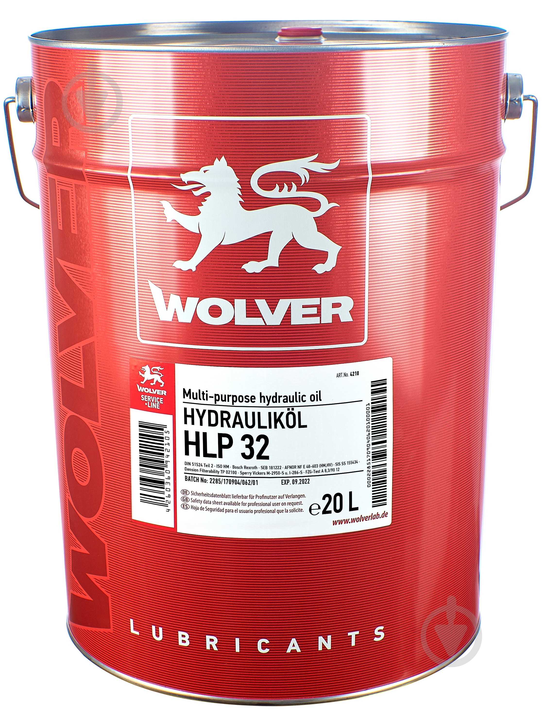 Олива гідравлічна Wolver Hydrauliköl HLP 32 20 л - фото 1