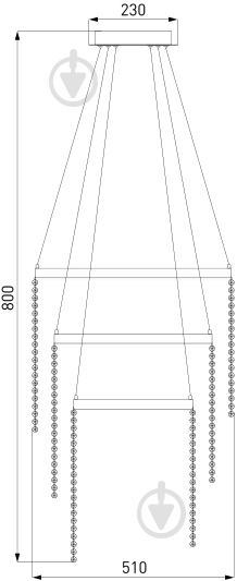 Люстра светодиодная Strotskis Royal 72 Вт LED-модуль хром 90050/3 - фото 9