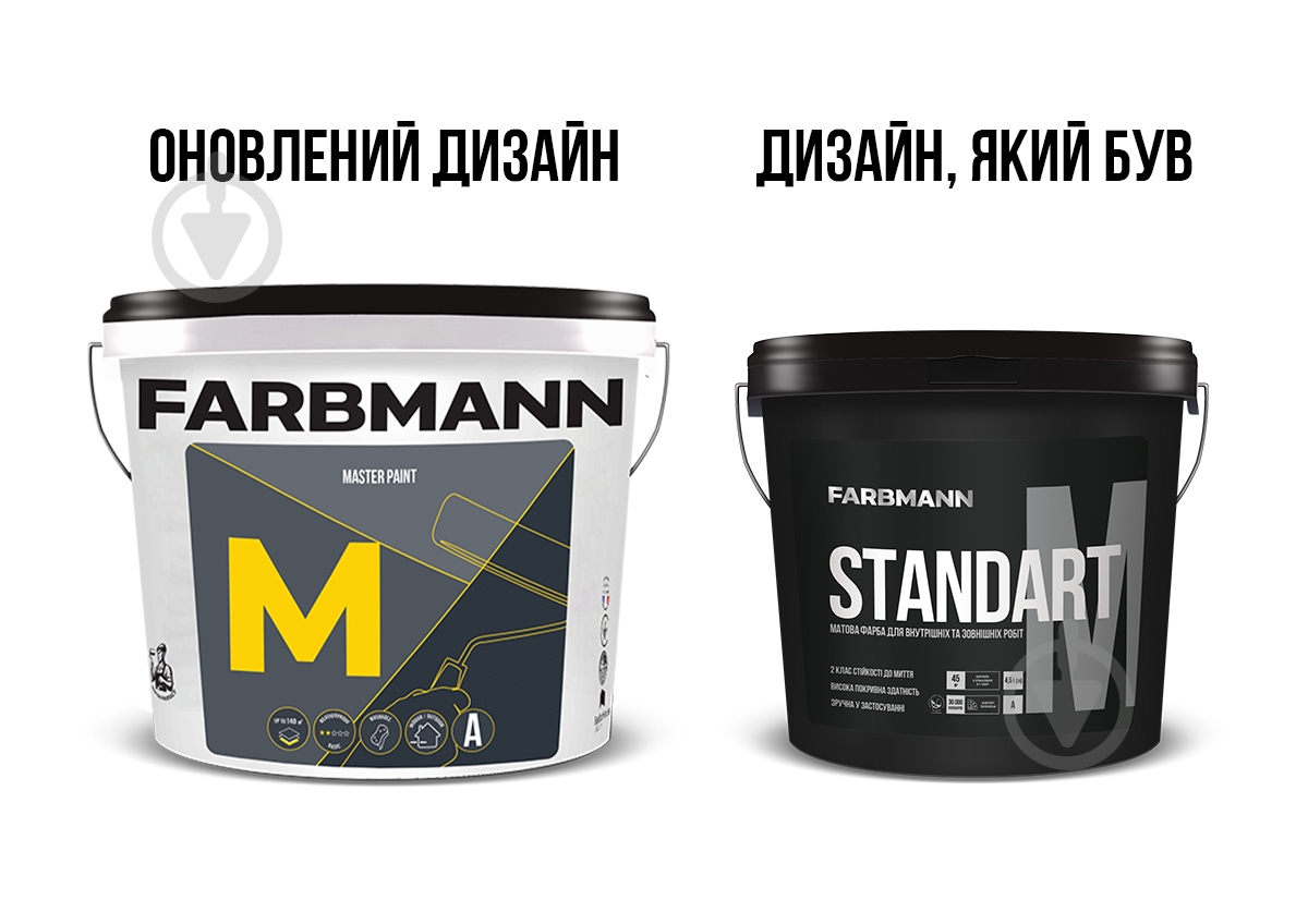 Краска Farbmann M Master Paint база А мат белый 5 л 7,2 кг - фото 2