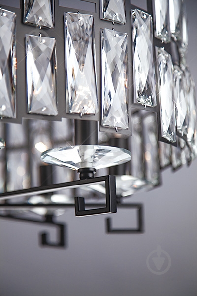 Люстра подвесная Strotskis Frammenti 8x60 Вт E14 черный 275/8 - фото 3