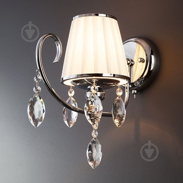 Бра Strotskis Rosalva 1x40 Вт E14 хром/белый 10021/1 - фото 3 Бра Strotskis Rosalva 1x40 Вт E14 хром/белый 10021/1 - фото 3