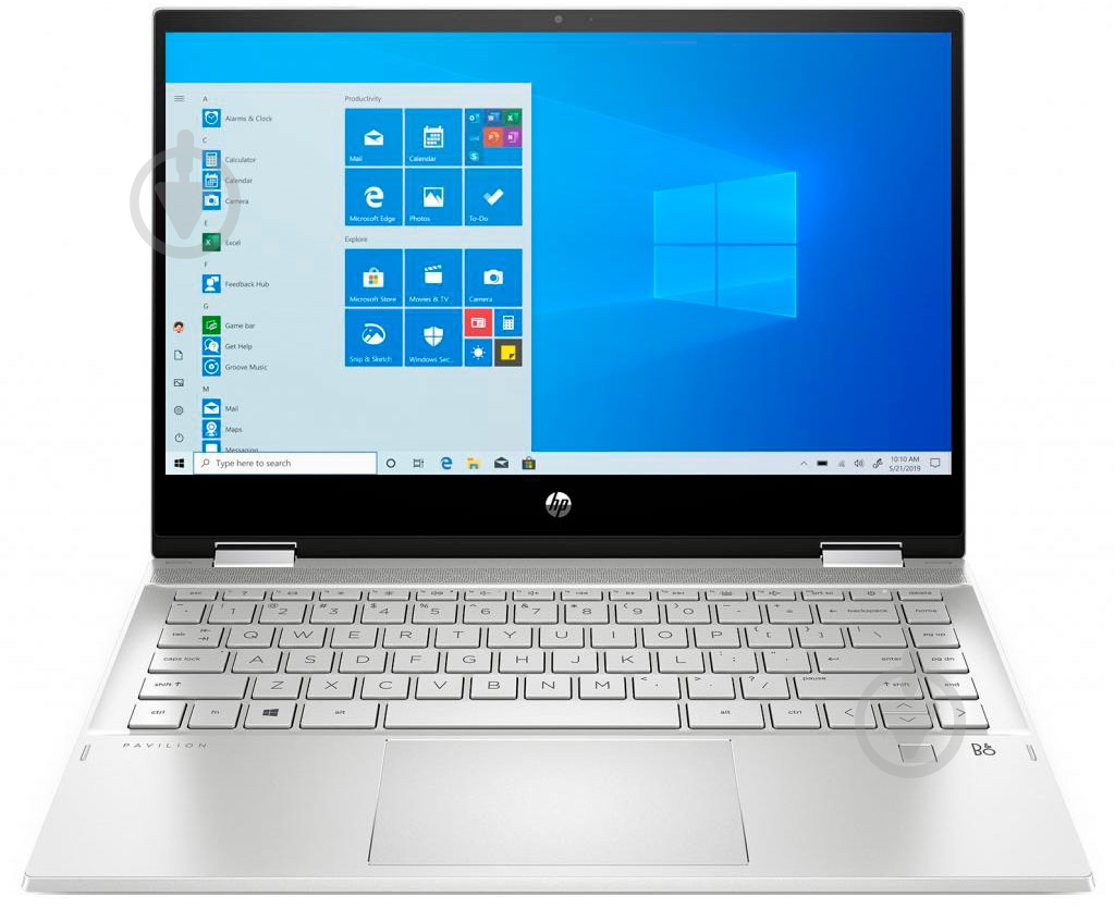 Ноутбук HP Pavilion x360 14" (1S7P0EA) silver - фото 1
