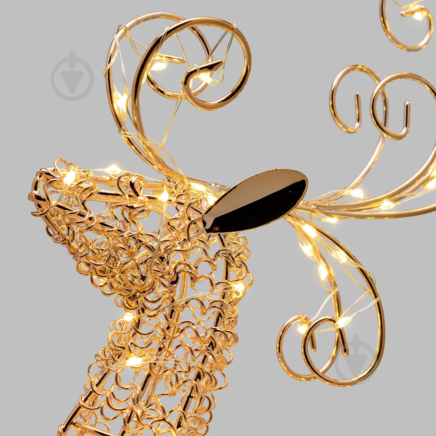 Декоративна новорічна фігура Lotti Олень Renna Metallo світлодіодна (LED) 47 см - фото 3