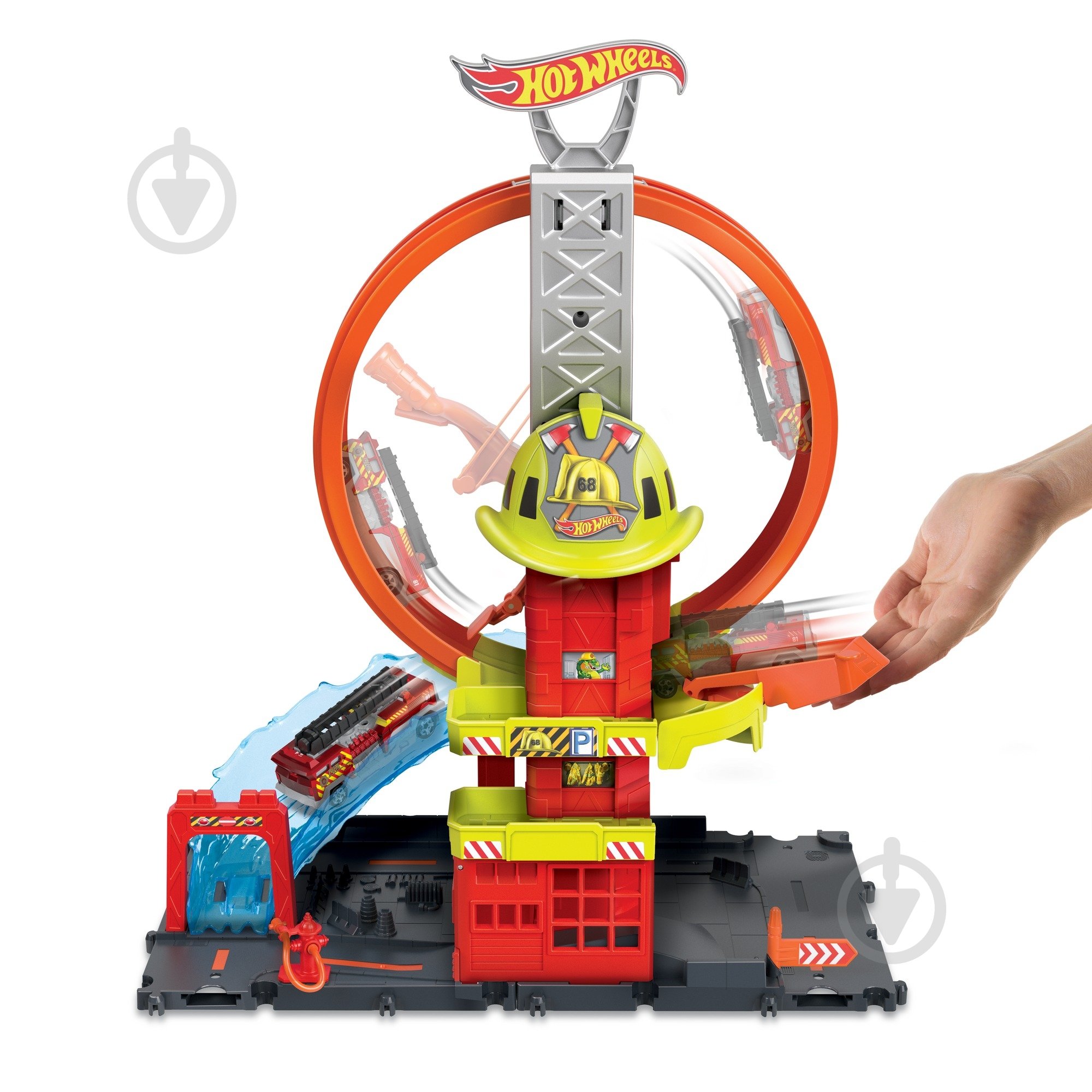 Ігровий набір Hot Wheels Супер петля з пожежною станцією HKX41 - фото 4