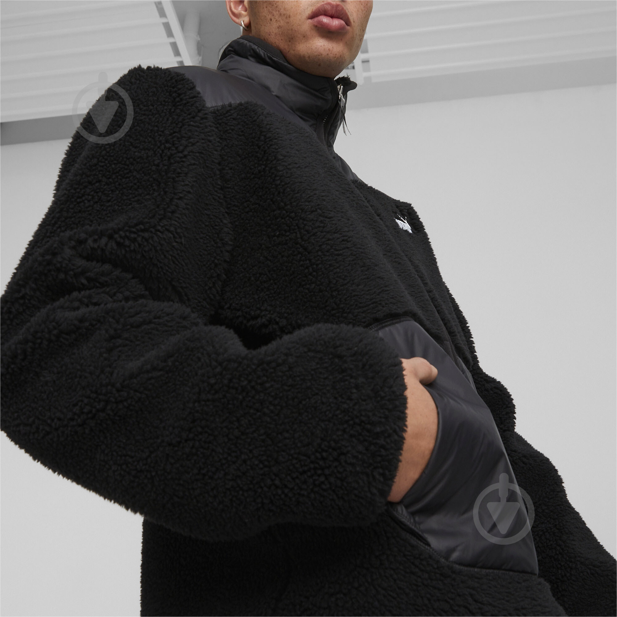 Пуховик мужская зимняя Puma SHERPA HYBRID JACKET 67538501 р.2XL черная - фото 4