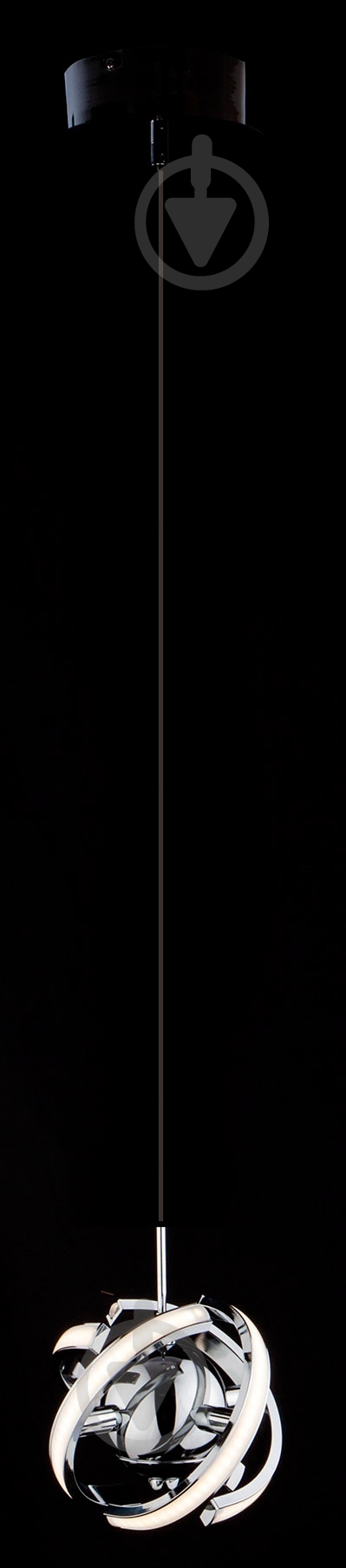 Люстра светодиодная Strotskis Solo 12 Вт LED-модуль хром/черный 90057/1 - фото 3