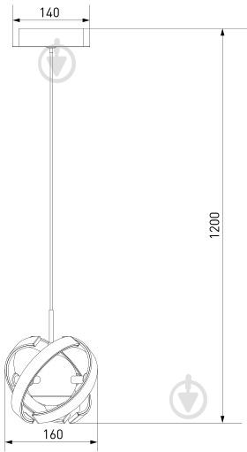 Люстра светодиодная Strotskis Solo 12 Вт LED-модуль хром/черный 90057/1 - фото 6