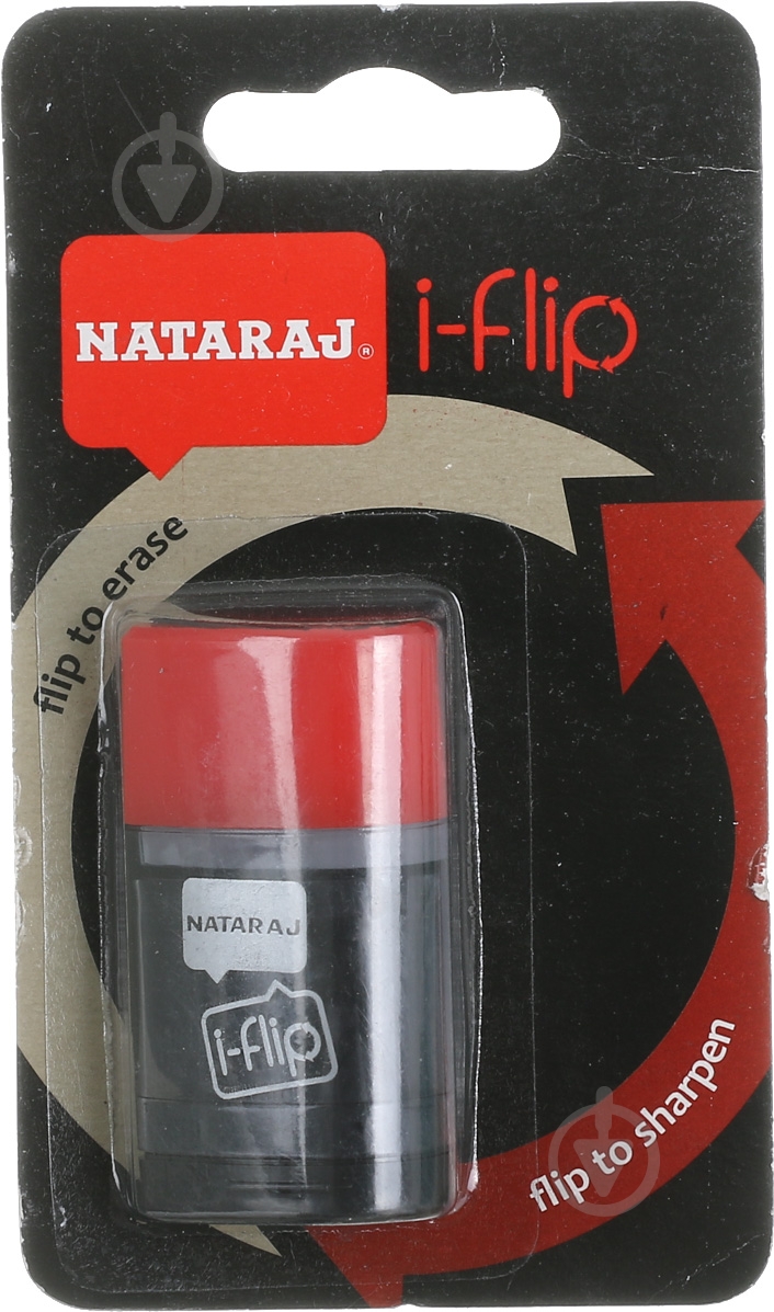Точилка и ластик (2 в 1) Nataraj Iflip - фото 1