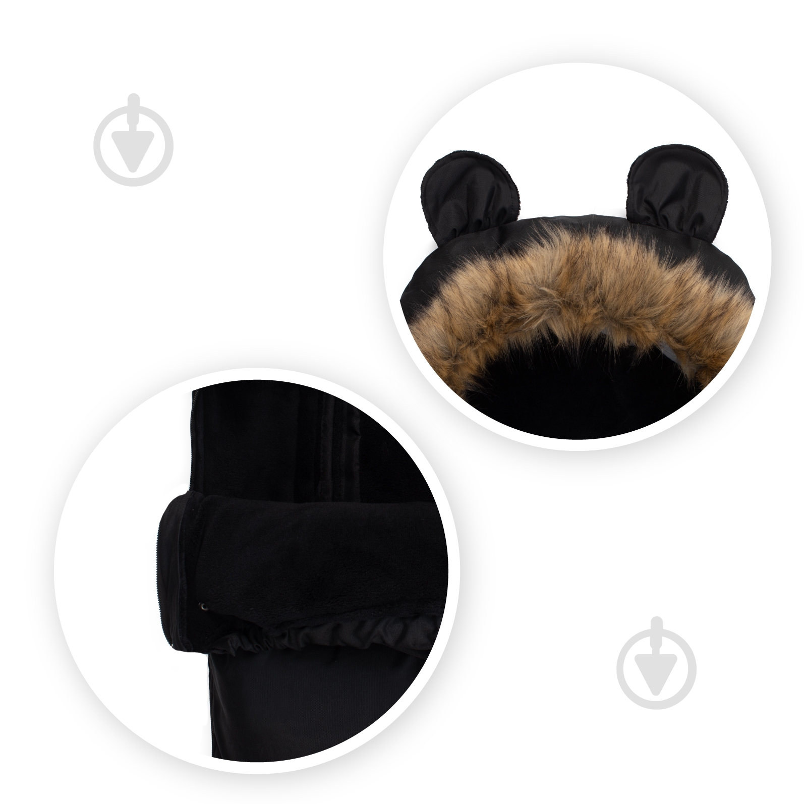Конверт зимний MoMi Sleeping bag black AKCE00032 - фото 3