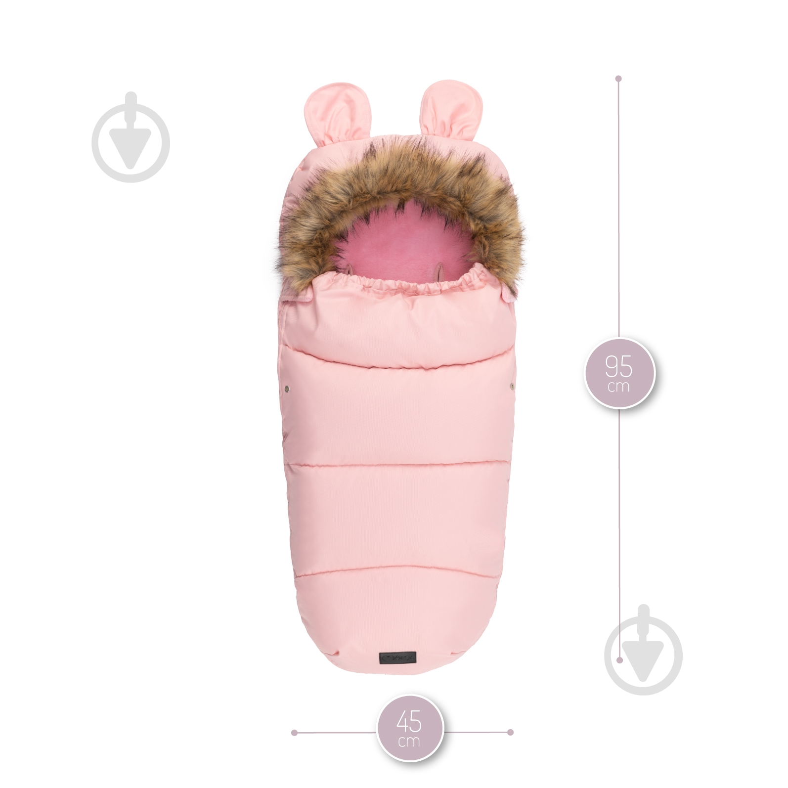 Конверт зимний MoMi Sleeping bag pink AKCE00033 - фото 8