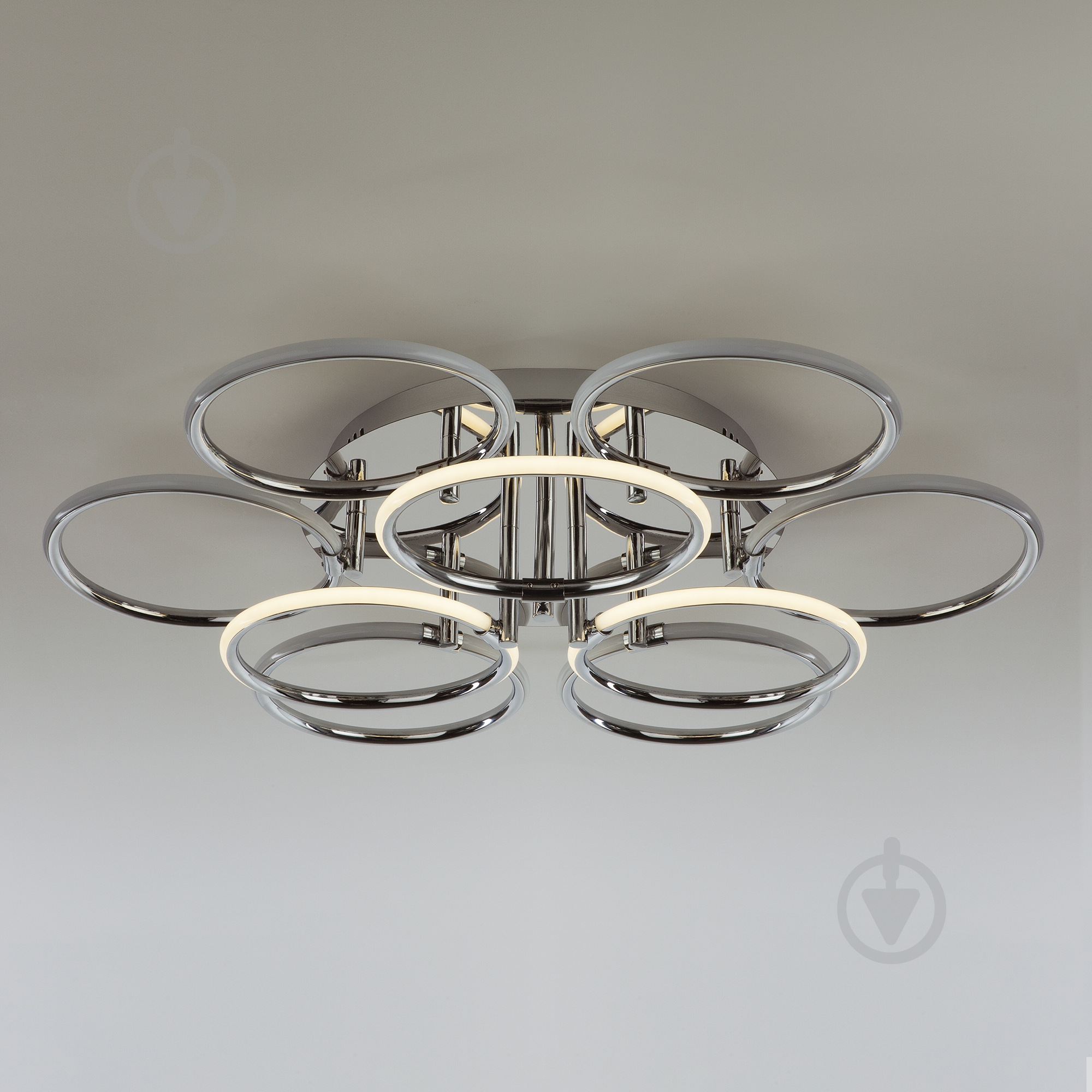 Люстра светодиодная Strotskis Impulse 94 Вт LED-модуль хром 90069/9 - фото 4