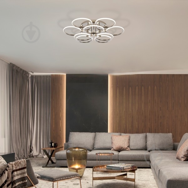 Люстра светодиодная Strotskis Impulse 94 Вт LED-модуль хром 90069/9 - фото 9