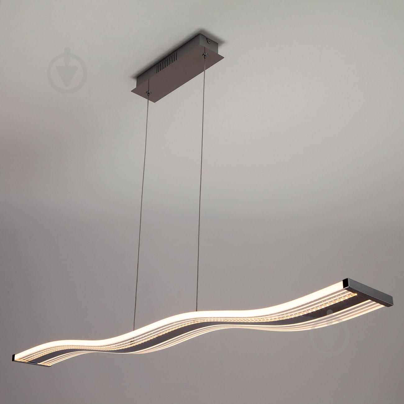 Люстра светодиодная Strotskis Flexure 36 Вт LED-модуль хром 90071/1 - фото 1
