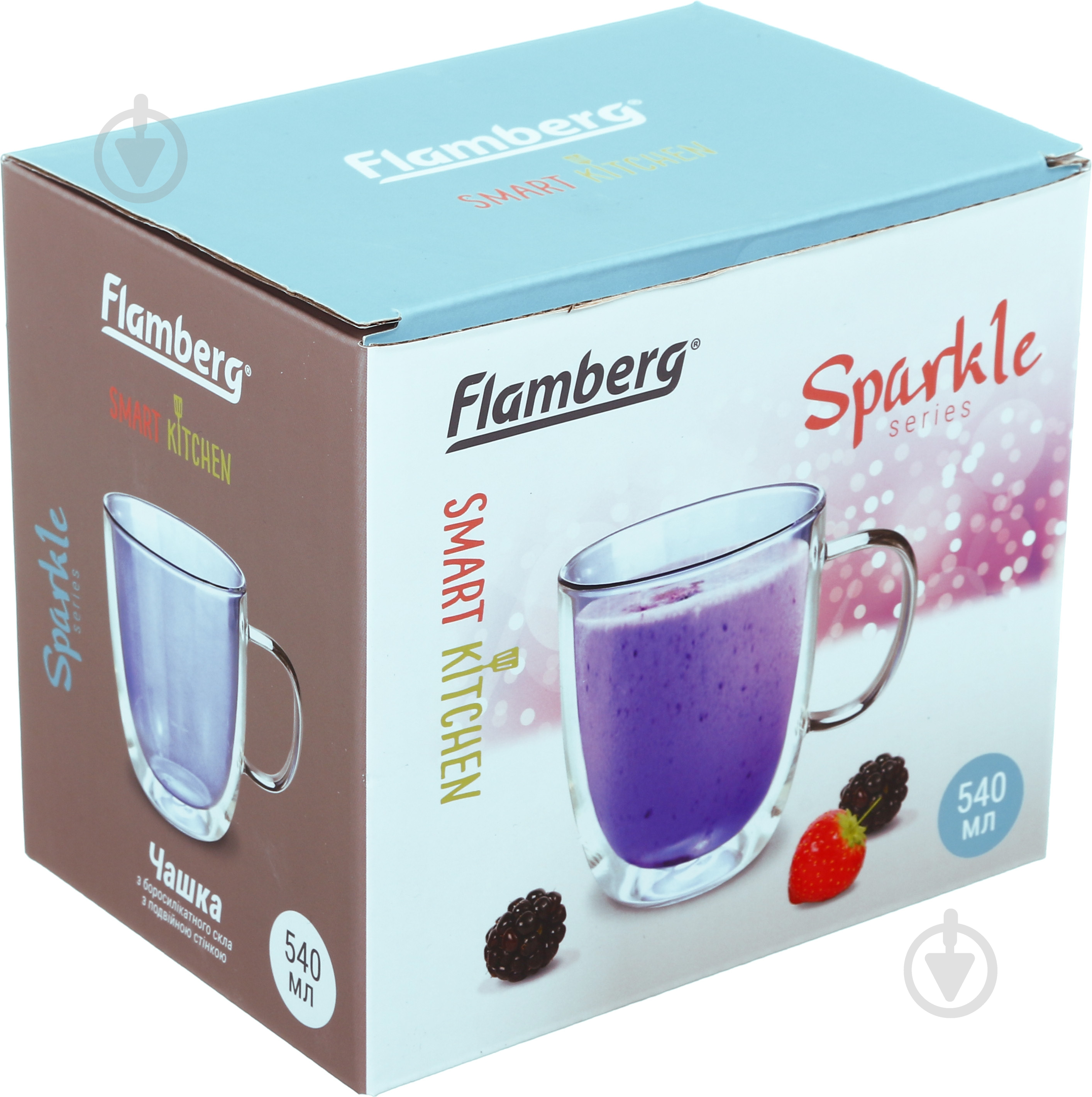 Чашка Smart Kitchen by Flamberg Sparkle Blue 540 мл - фото 3 Чашка Smart Kitchen by Flamberg Sparkle Blue 540 мл - фото 3