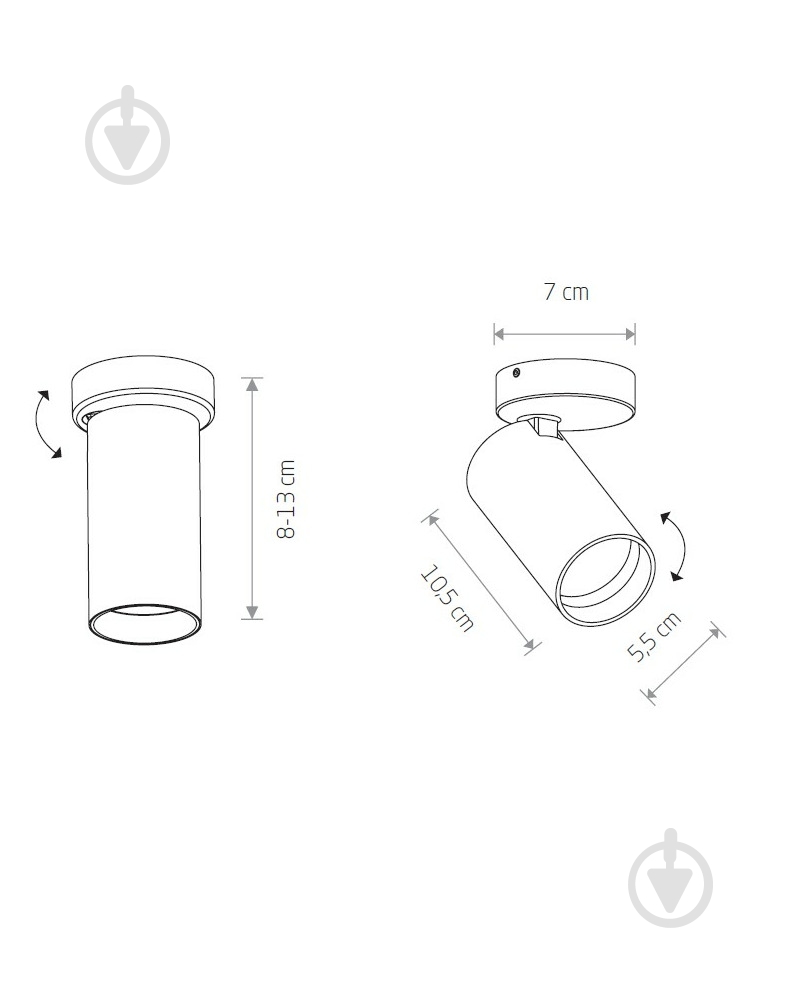 Спот Nowodvorski Mono 1x10 Вт GU10 латунь 7778 - фото 4