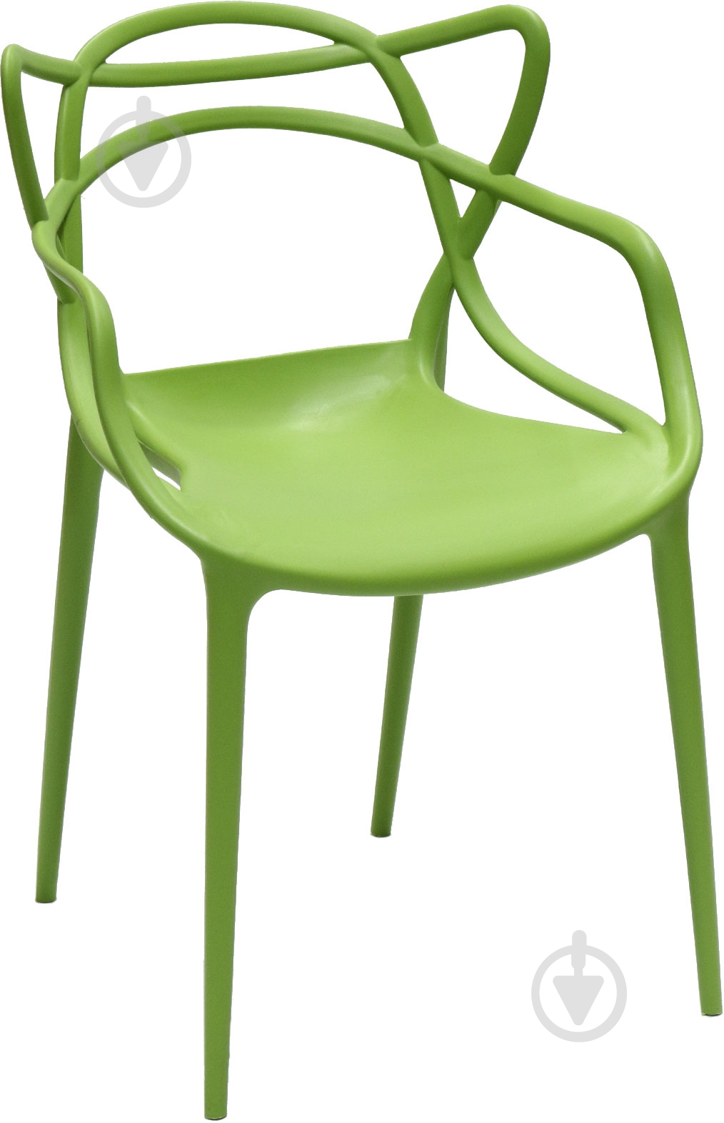 Стул обеденный с подлокотниками АС-006 зеленый зеленый/зеленый - фото 1