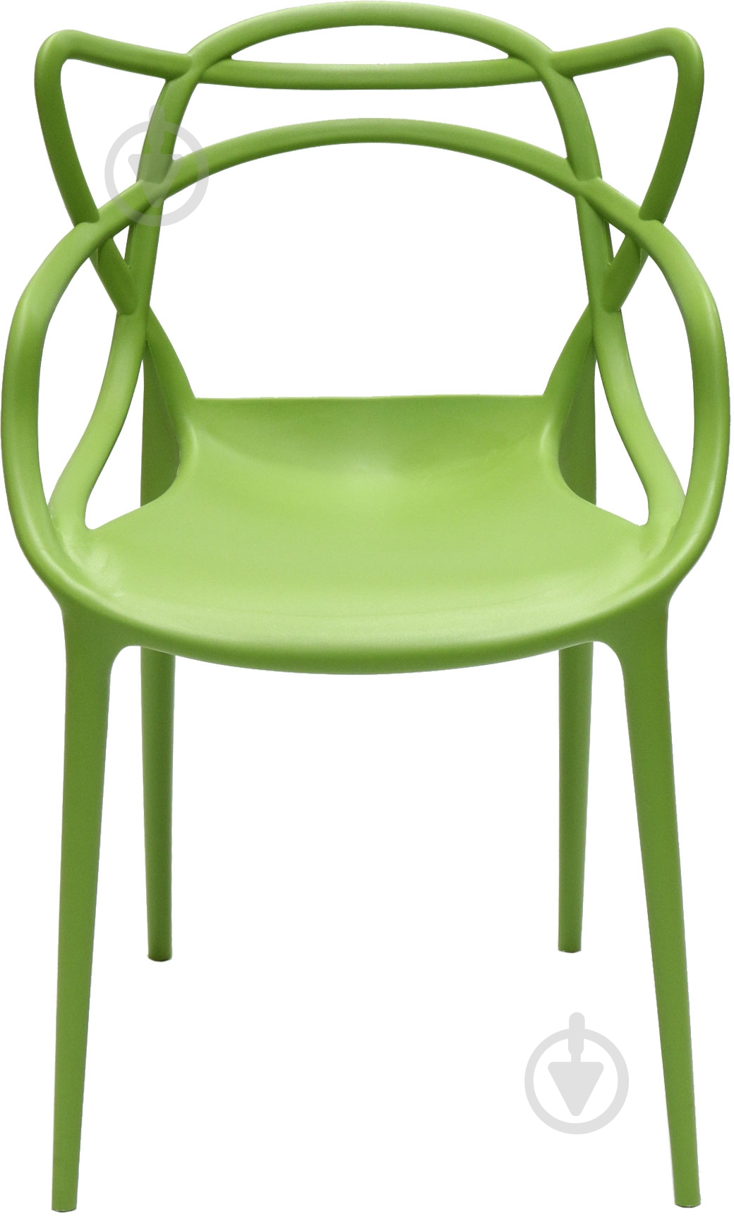 Стул обеденный с подлокотниками АС-006 зеленый зеленый/зеленый - фото 2