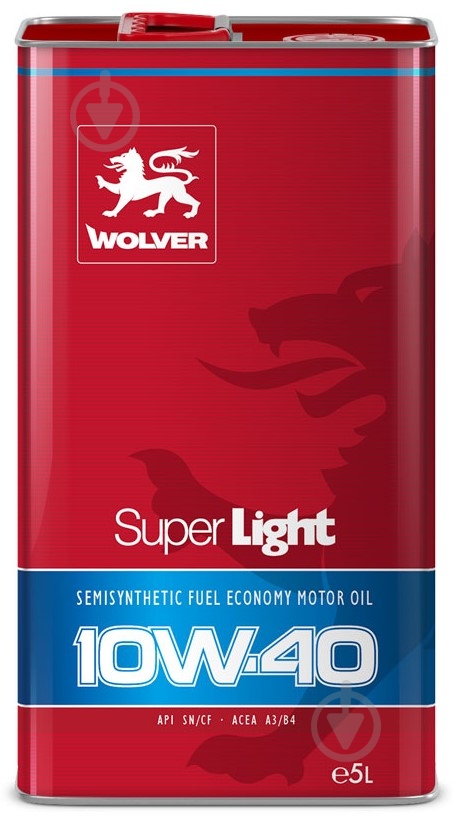 Моторное масло полусинтетическое Wolver Super Light 10W-40 5 л - фото 1