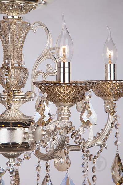 Люстра подвесная Strotskis Caprice 6x40 Вт E14 платина 278/6 - фото 2